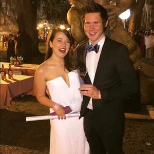 Alyse BCBG long white dress